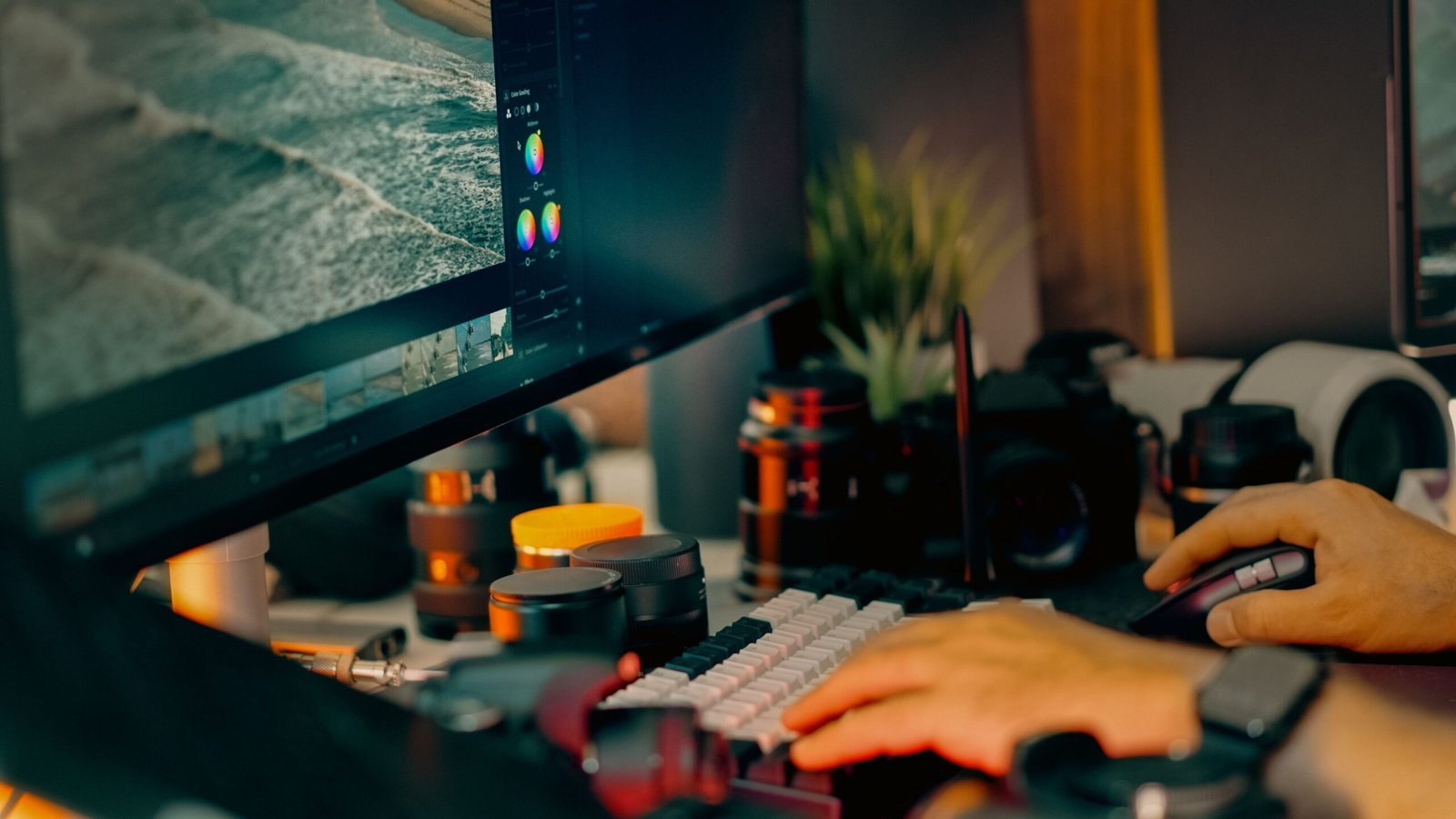 Creative production and editing workspace